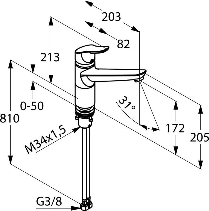 Produktbild Kludi SPT-Bajonett-EHM OBJEKTA DN 15 chr