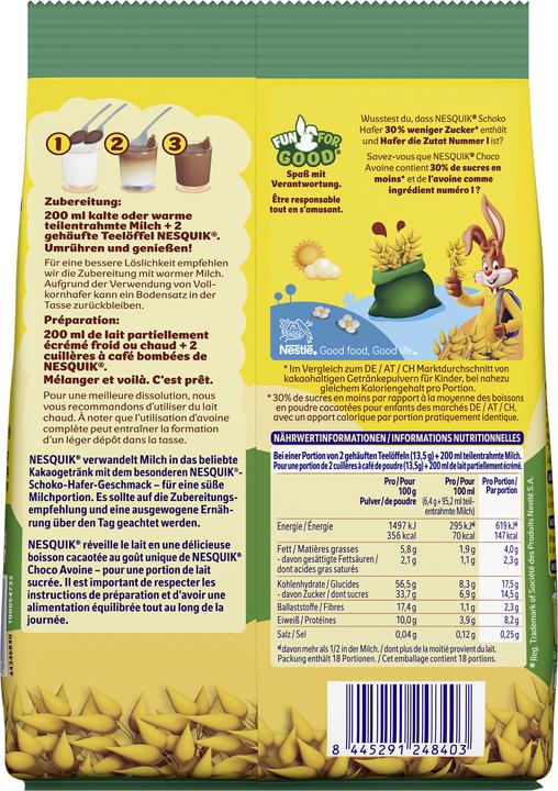 Image du produit Nestlé Nesquik Choco Avoine (250 g)