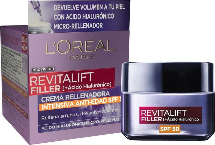 Actual product image L'Oréal Paris REVITALIFT FILLER ácido hialurónico crema día SPF50 50 ml (50 ml, Day cream, SPF 50)