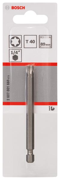 Image du produit Bosch Professional Zubehör Embout de vissage extra-dur T40, 89 mm, 1 pack (Six pans creux TX)