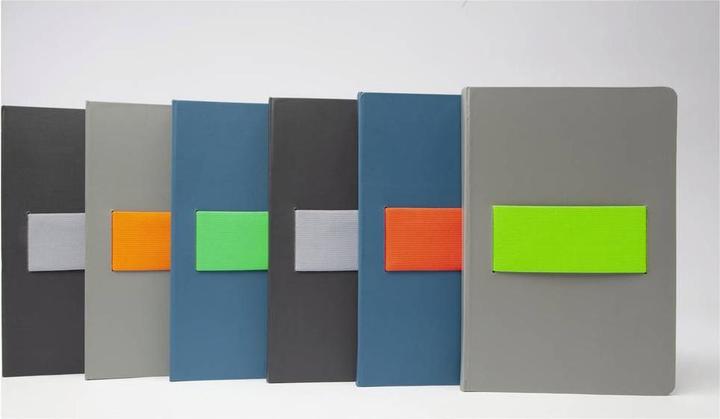 Image du produit Sigel Notizbuch A5 Linescape hellgrau/orange (A5, Quadrillé, Couverture rigide)