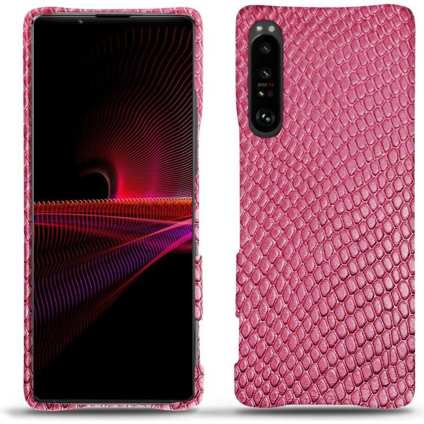 Noreve Lederschutzhülle (Sony Xperia 1 III), Smartphone Hülle, Rosa