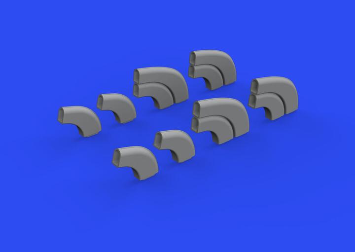 Image du produit Eduard Yak-9D exhaust stacks PRINT pour ZVEZDA