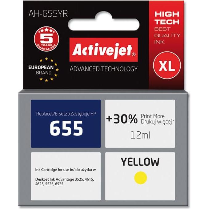 Activejet, Druckerpatrone, AH-655YR Druckerpatrone (e) Kompatibel Hohe (XL-) Ausbeute (Y)