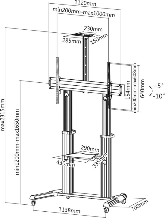 Actual product image Roline Rolling stand (100", 100 kg)