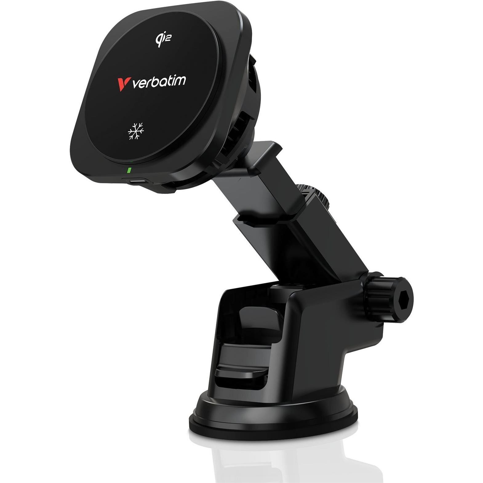 Verbatim Charge'n'Drive Magnetic Wireless Car Charger Qi2 31861, Auto Adapter, Schwarz