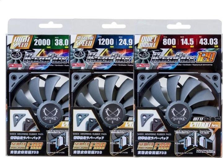 Actual product image Scythe Case fan Kaze Flex 120mm RPM Qu (120 mm, 1 x)