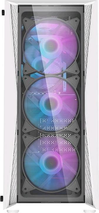 Actual product image Darkflash Tech Computer Case DK352 Plus with 4 fans (Black & White) (ITX, E-ATX, ATX)