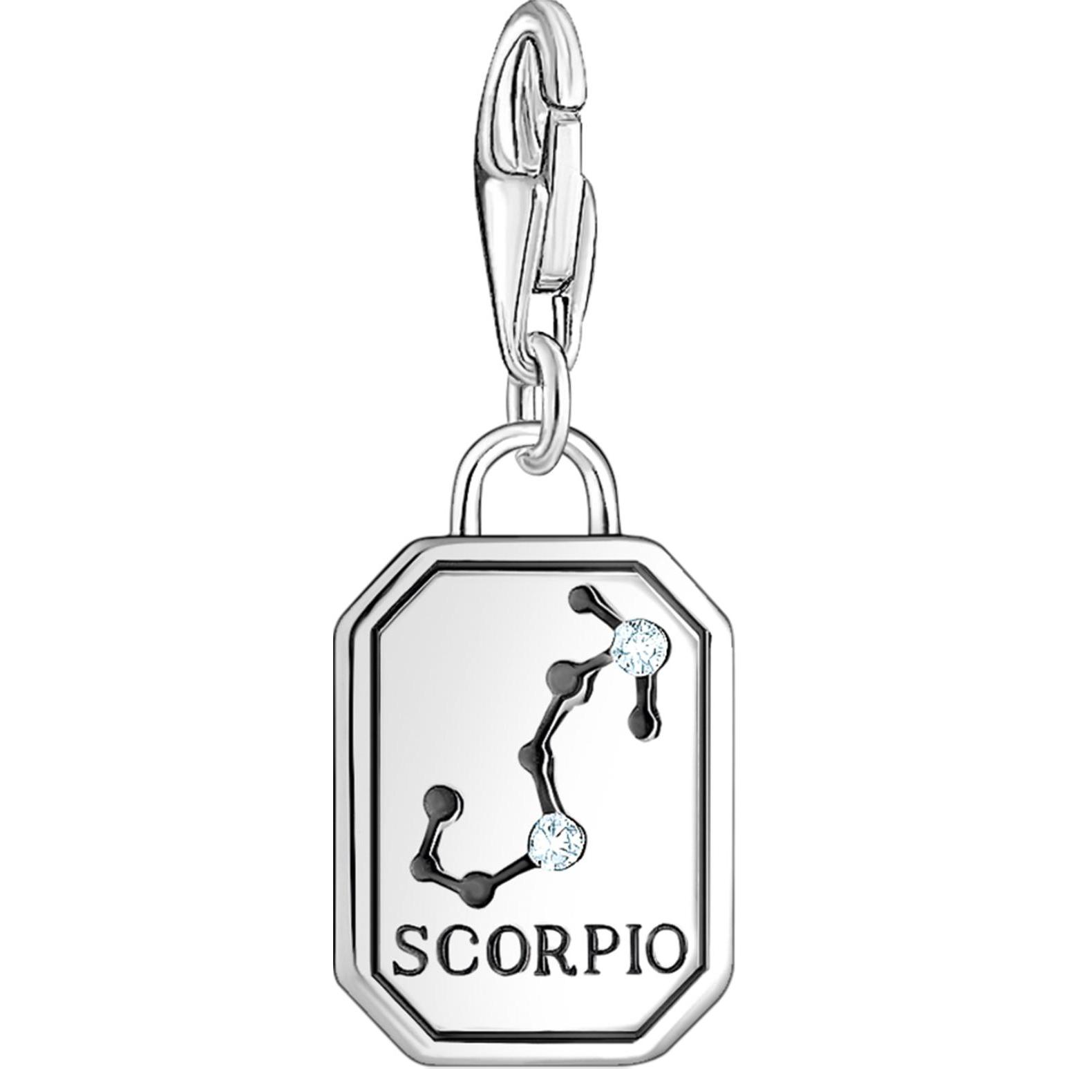 Thumbnail - Thomas Sabo, Kettenanhänger, Charm-Anhänger Sternzeichen Skorpion mit Steinen Silber, (925er Silber)