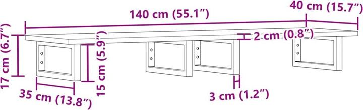 Image du produit vidaXL Étagère de lavabo murale et