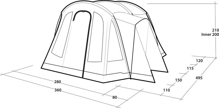 Produktbild Outwell Nevada 4 (Tunnelzelt, 21.20 kg, 4 Personen)