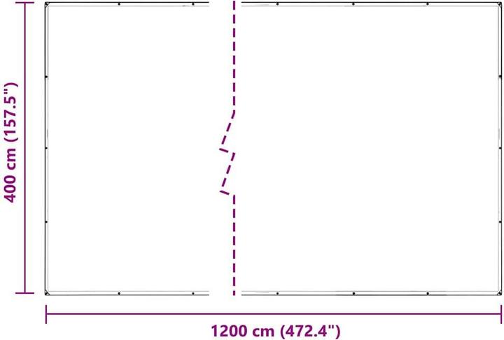 Actual product image vidaXL transparente Plane (12 x 4 m)