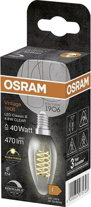 Produktbild Ledvance LED-Kerzenlampe (E14, 4.80 W, 470 lm, 1 x, F)