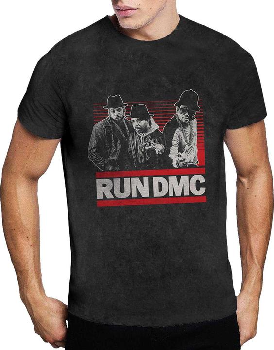 Actual product image Run DMC Unisex Adult Gradient Bars T-Shirt (L)