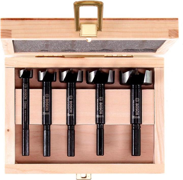 Produktbild Bosch Professional Zubehör 5-tlg. Forstnerbohrer-Set, 15–35 mm (35 mm, 15 mm, 30 mm, 20 mm, 25 mm)