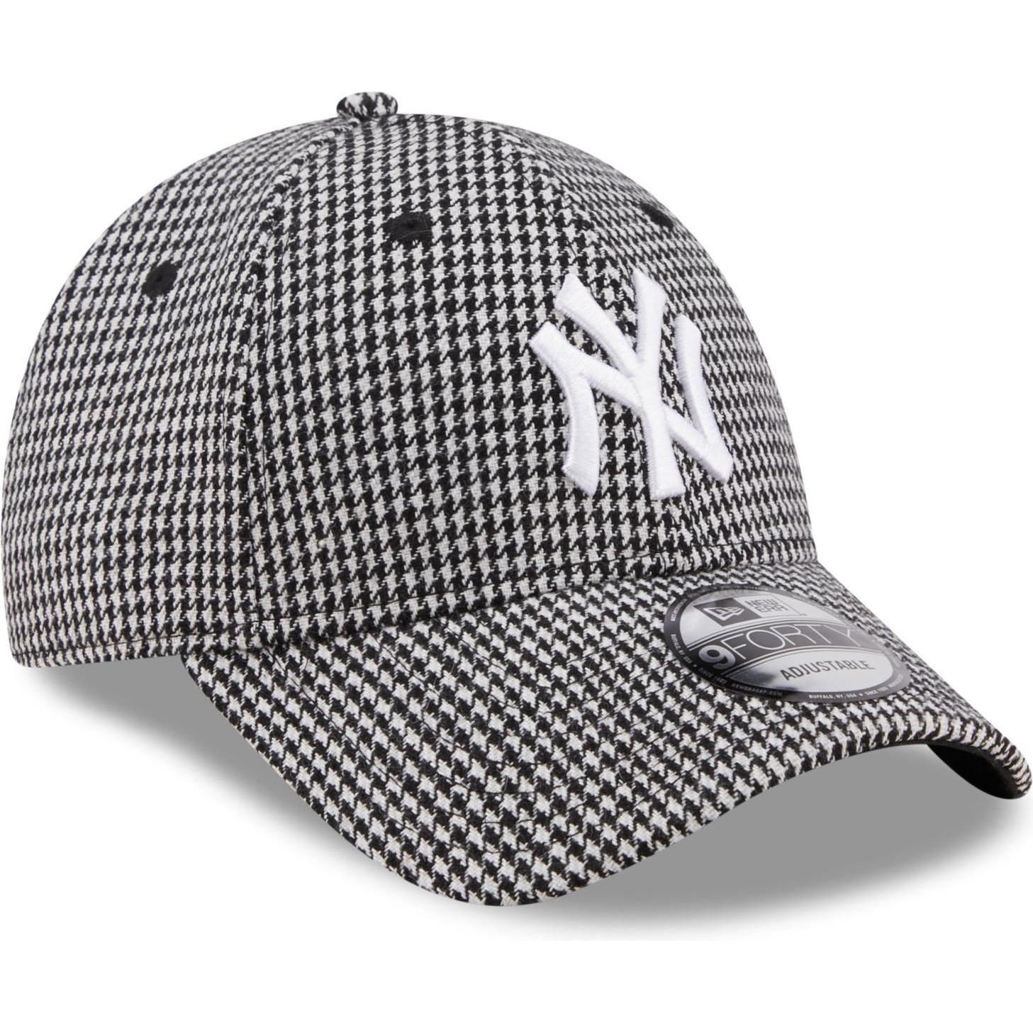 New Era, Herren, Cap, 9Forty Cap - Houndstooth New York Yankees Schwarz, Schwarz
