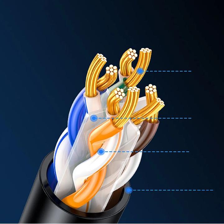 Actual product image Ugreen Cat6A UTP Ethernet-Kabel 0,5 m - Schwarz (UTP, CAT6a, 0.50 m)