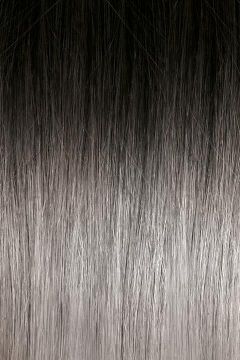 Produktbild Seiseta Classic Keratin Fusion Glatt Ombré 1B Ombre Schwarz-Silber 40/45 cm (1B Ombre Schwarz-Silber, 45 cm)