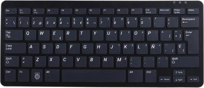 Actual product image Raspberry Pi RPI-KYB (ES) BLACK - Black, Grey QWERTY (Spain) Keyboard