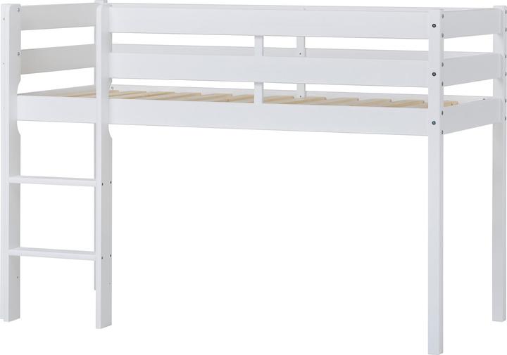 Hoppekids ECO Comfort half high bed 70x160 cm with slats, White (70 x 160 cm)