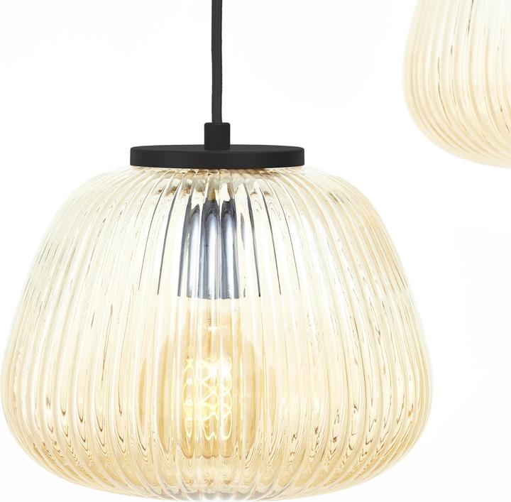 Productafbeelding Brilliant Hanglamp Kaizen 3 lampen ambre-ambre/noir mat (E27)