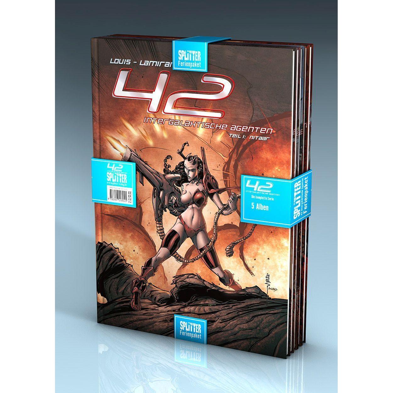 Ferienpaket 42 - Intergalaktische Agenten: Band 1 - 5 zum Sonderpreis, Belletristik von Stéphane Louis, Jean-Luc Cano
