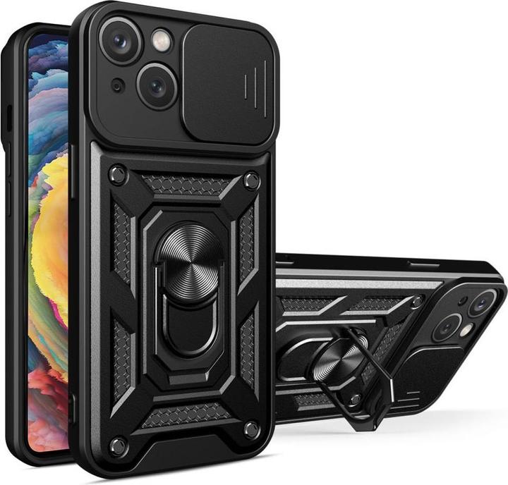Actual product image Hurtel Hybrid Armor Camshield case for Huawei nova Y90 armored case with camera cover black (Huawei Nova Y90)