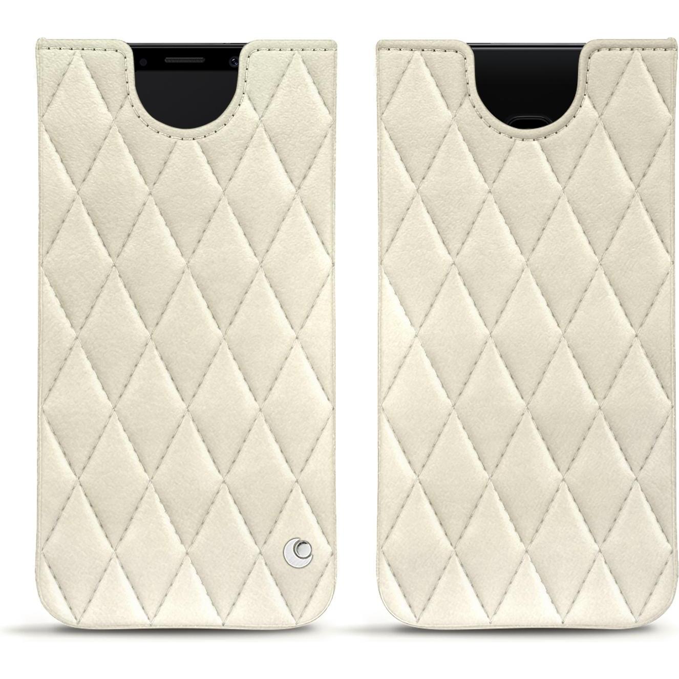 Noreve Lederschutzhülle (Samsung Galaxy S9), Smartphone Hülle, Weiss