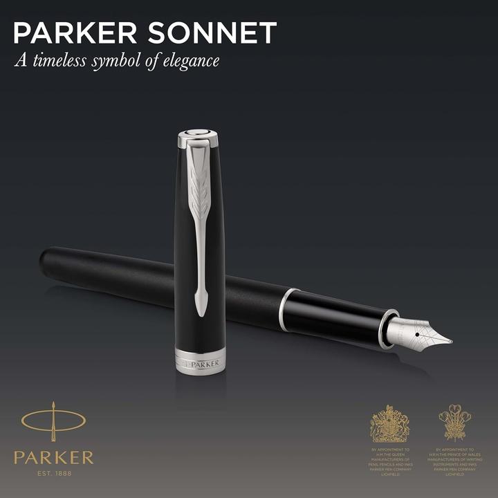 Actual product image Parker Pen Sonnet (Silver-Black, 1 x)