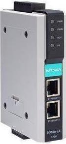 Actual product image Moxa NPORT IA-5150-T - 1-port RS-232422485 device server with 2 10100BaseT(X) ports (RJ45 connections)