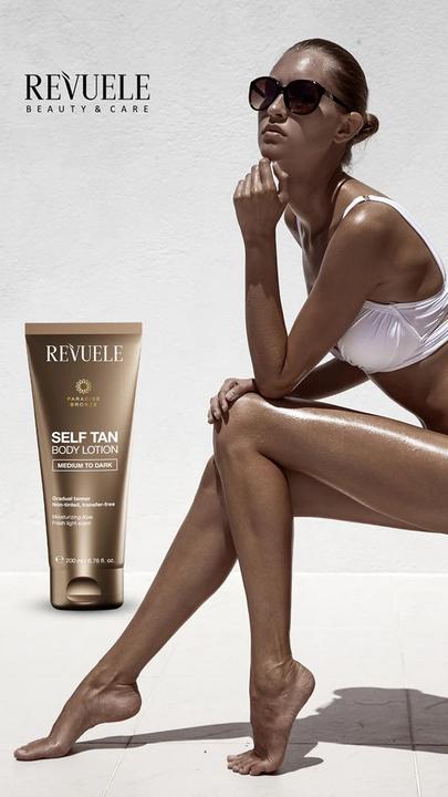 Actual product image Revuele Paradise Bronze Self Tan Body Lotion - 200 Ml (Self tanning foam, 200 ml)