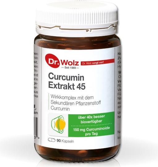 Image du produit Dr. Wolz Curcumin Extrakt 45 Kapsel (90 pièce(s), Capsules, 162 g)