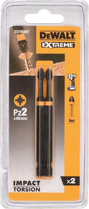 Image du produit DeWalt Embout de tournevis Pozidriv PZ2, type embout de tournevis, 25 (par paquet) pièces, 25 mm (Croix Pozidriv PZ M2)