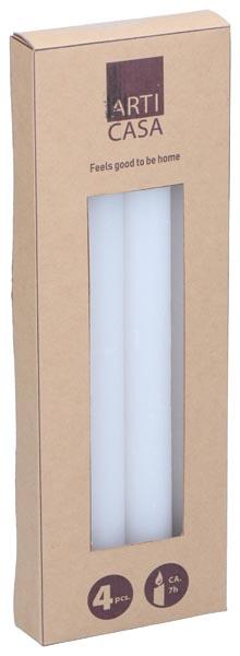 Produktbild Arti Casa Rustic dinner candle 4pc white (4 Stk.)
