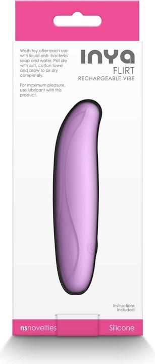 Actual product image NS Novelties Inya Flirt Curved Bendable Bullet Vibrator - Lilac