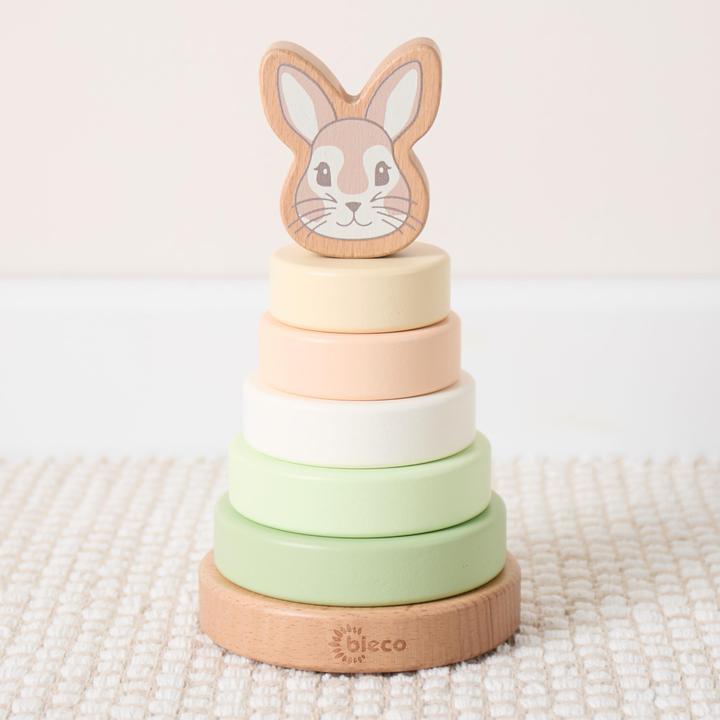 Image du produit Bieco Stapelspielzeug Stapelturm Hase Fine 10 cm x 10 cm x 18.5 cm