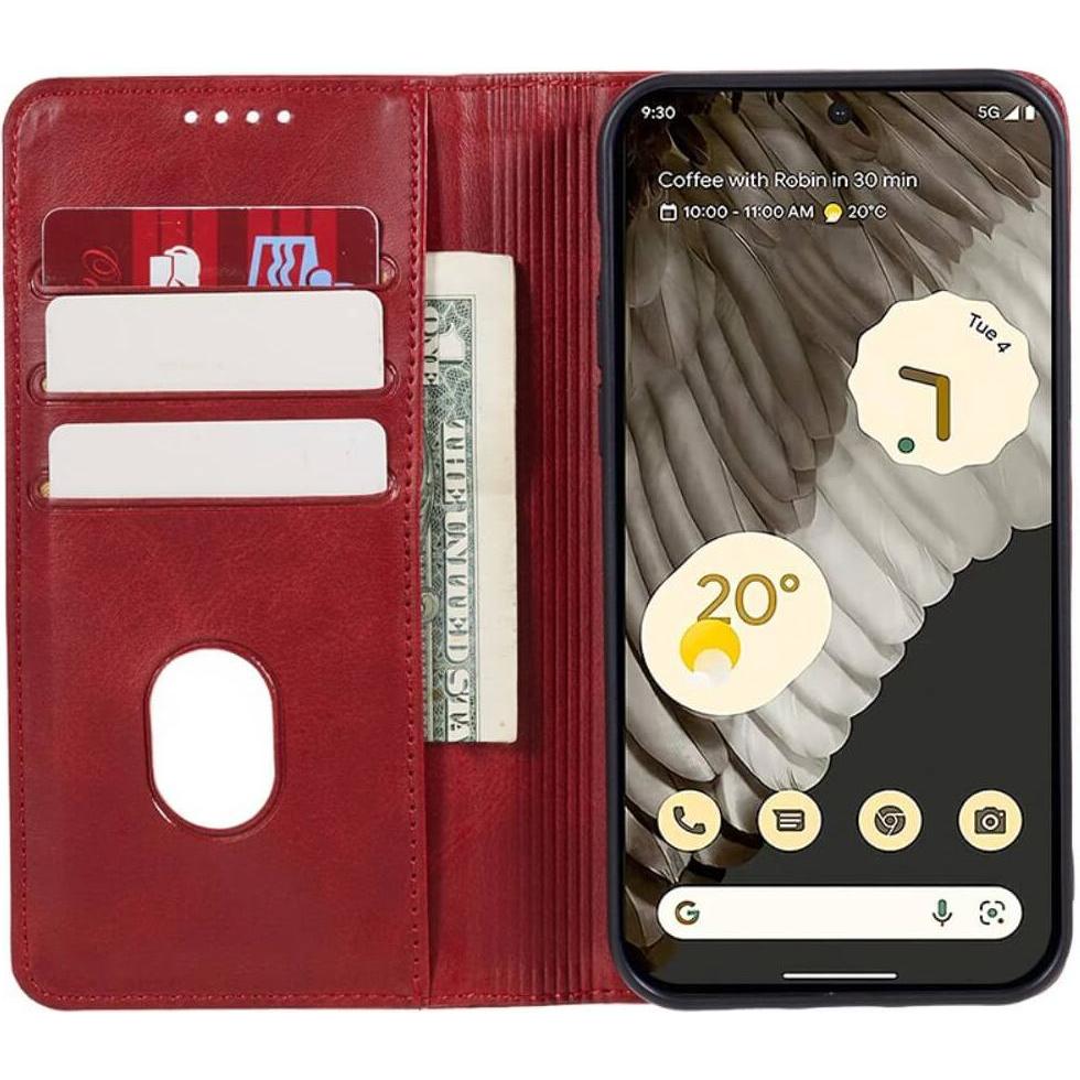 Thumbnail - Cover-Discount Google Pixel 8 Pro - Stand Flip Case Hülle rot (Google Pixel 8 Pro), Smartphone Hülle, Rot