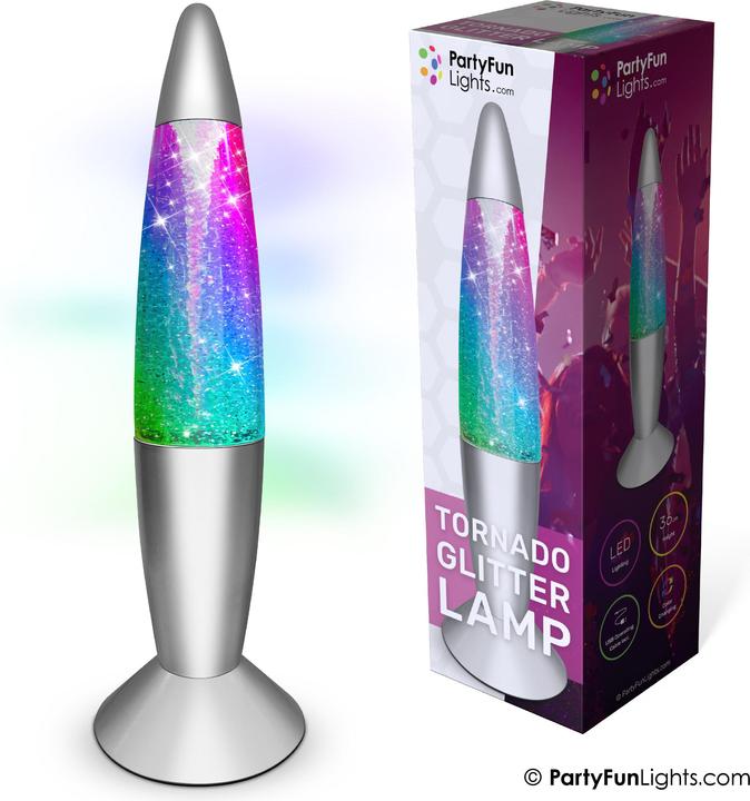 PartyFun Lights Party Fun Lights - Tornado glitter lamp - Multicoloured - H: 36cm