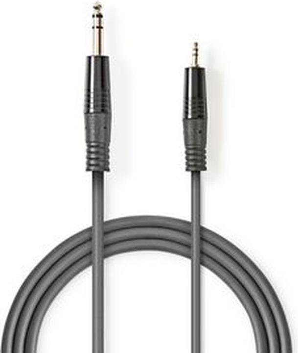 Actual product image Nedis Stereo audio cable 6.35 mm plug - 3.5 mm plug (1.50 m, 6.3mm jack cable)