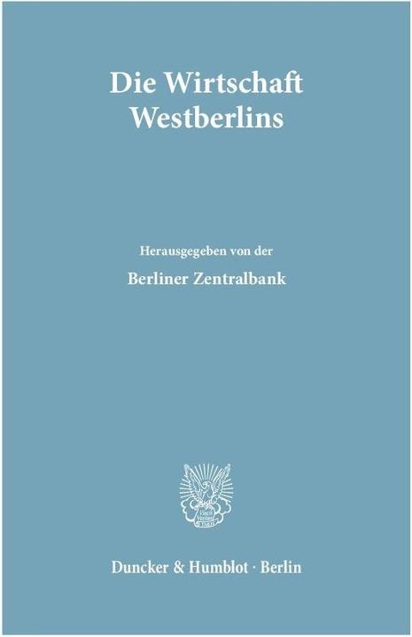 Produktbild Die Wirtschaft Westberlins (Deutsch, 1949)