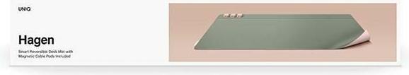 Image du produit Uniq Hagen dwustronna magnetyczna podkładka na biurko różowo-zielony/blush pink-mist green (35 x 68.20 cm)