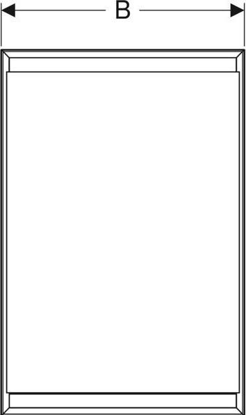 Actual product image Geberit ONE mirror cabinet with ComfortLight, 1 door, concealed mounting, white/aluminum, 60x90cm, 5 (60 x 90 cm)