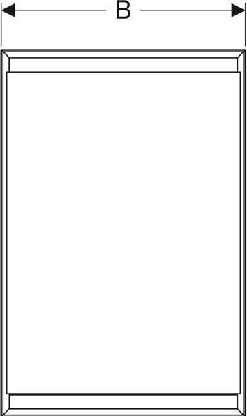 Actual product image Geberit ONE mirror cabinet with ComfortLight, 1 door, concealed mounting, white/aluminum, 60x90cm, 5 (60 x 90 cm)