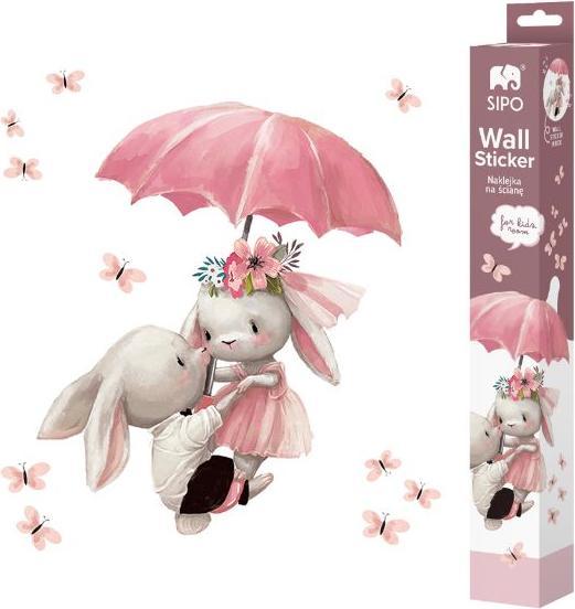 Image du produit Konjac Sponge ROOM Decor SIPO-WS63033 NAKLEJKI NA ŚCIANĘ KRÓLICZKI PARASOLKA