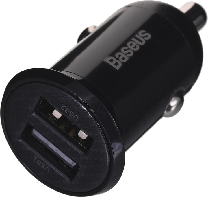 Image du produit Baseus Grain Pro Car Charger 2x USB 4.8A (black)