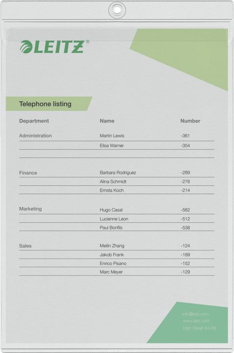 Produktbild Leitz 40940000 PVC Transparent Aktendeckel (A4, 50x)