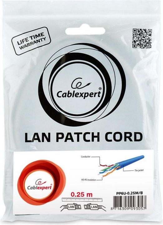 Produktbild Gembird Patch-Kabel (U/UTP, CAT6, 0.25 m)