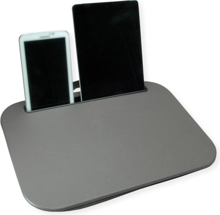 Image du produit Value Tablette à genoux / support pour ordinateur portable/tablette avec coussin, gris