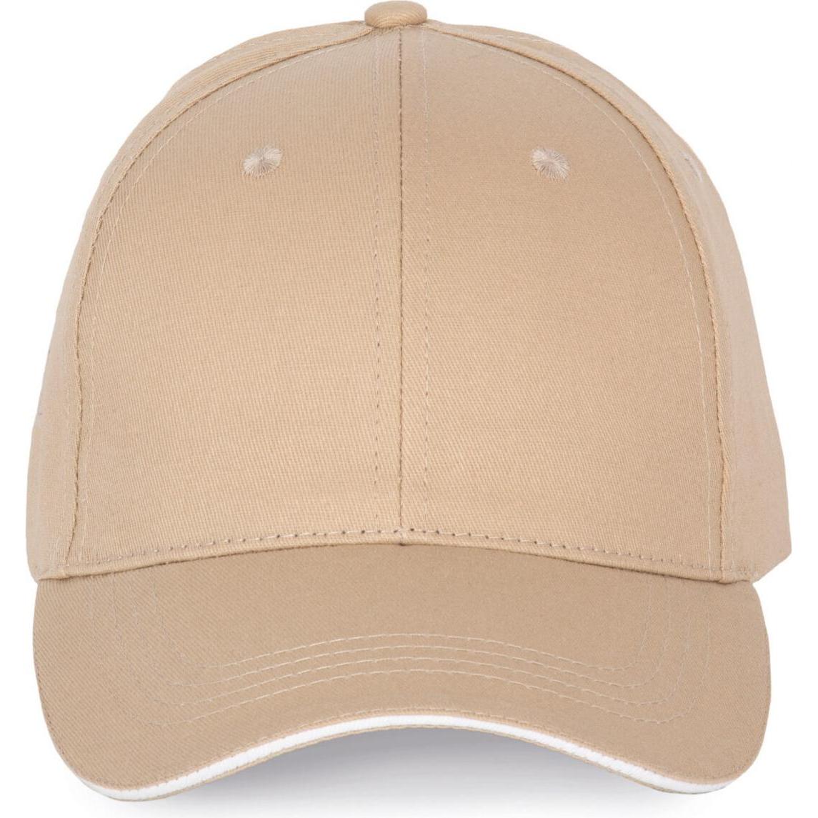 K-up, Cap, Kontrastreiche Sandwich-Kappe - 6 Panels, Beige, (One Size)