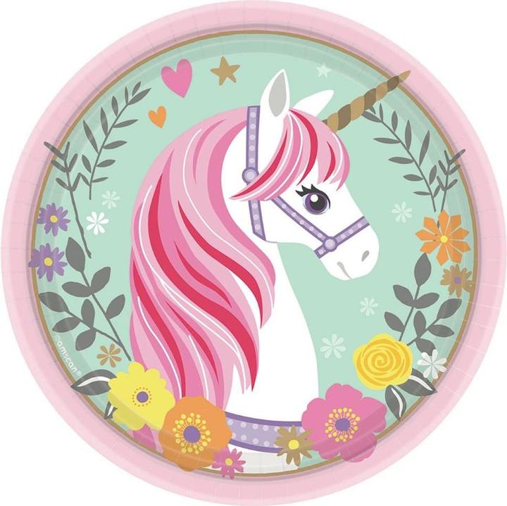 Produktbild Amscan Dessertteller Einhorn Geburtstag (8x)